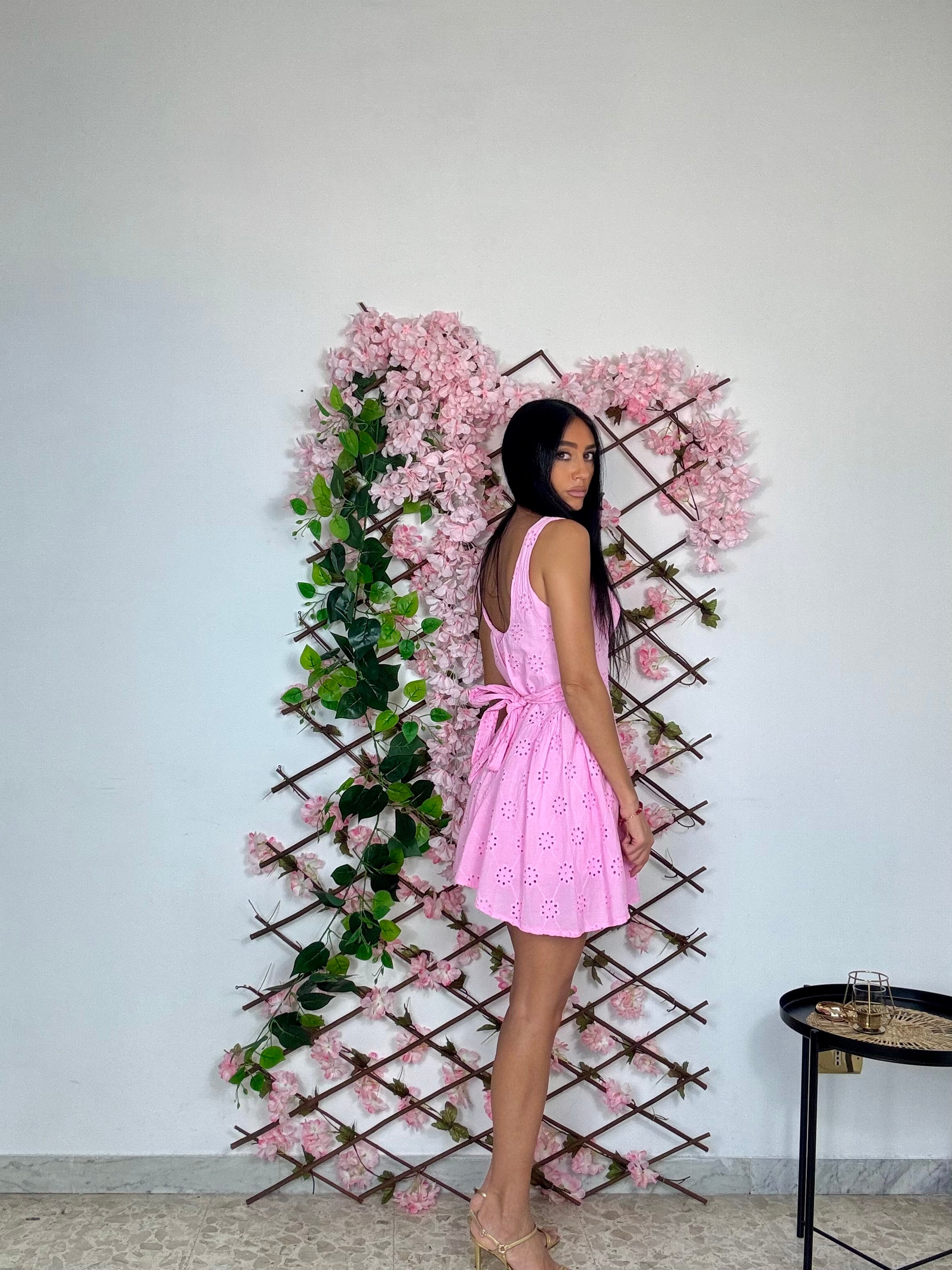 Pink daisy dress