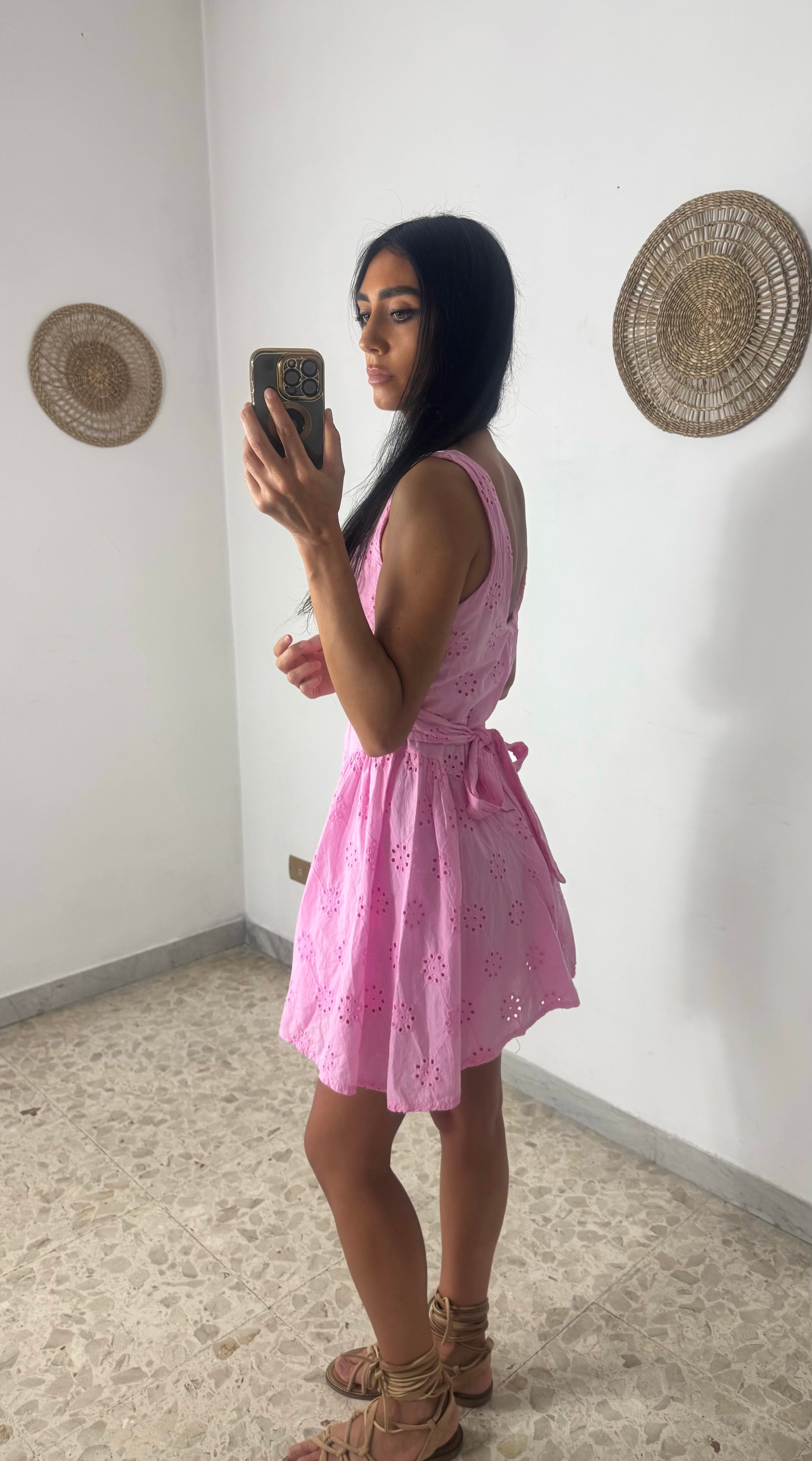 Pink daisy dress