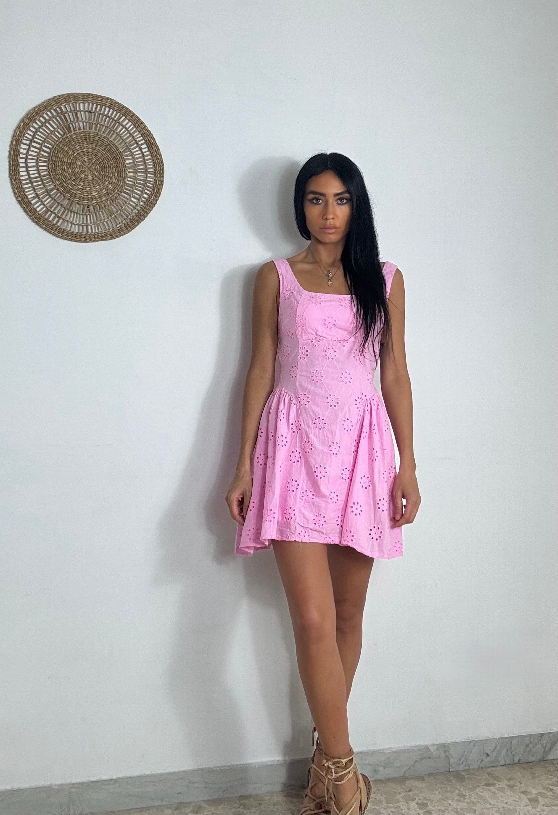 Pink daisy dress